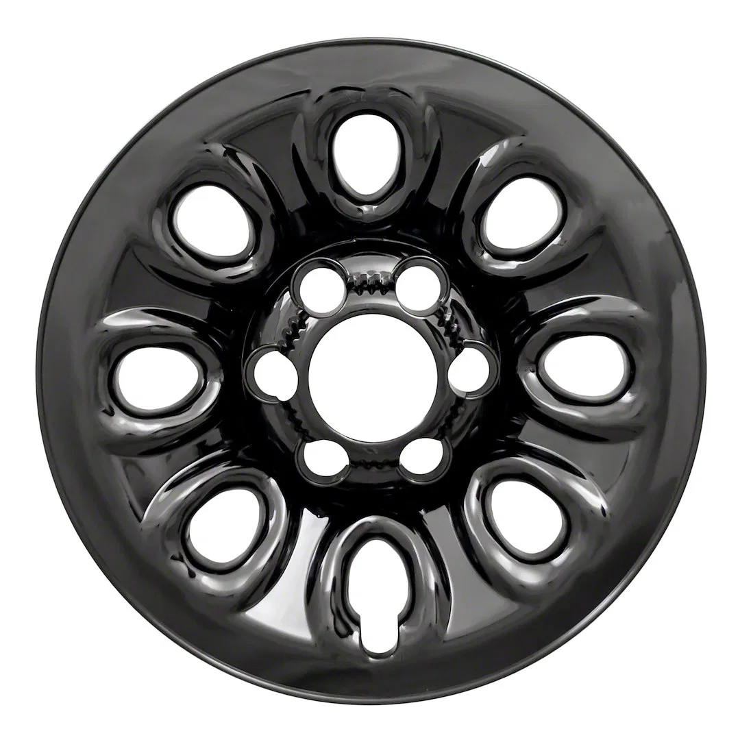 IWCIMP64GBLK – COAST2COAST Wheel Skin, 17 Inch 8 Hole Snap-On Painted Gloss Black ABS Plastic Set Of 4
